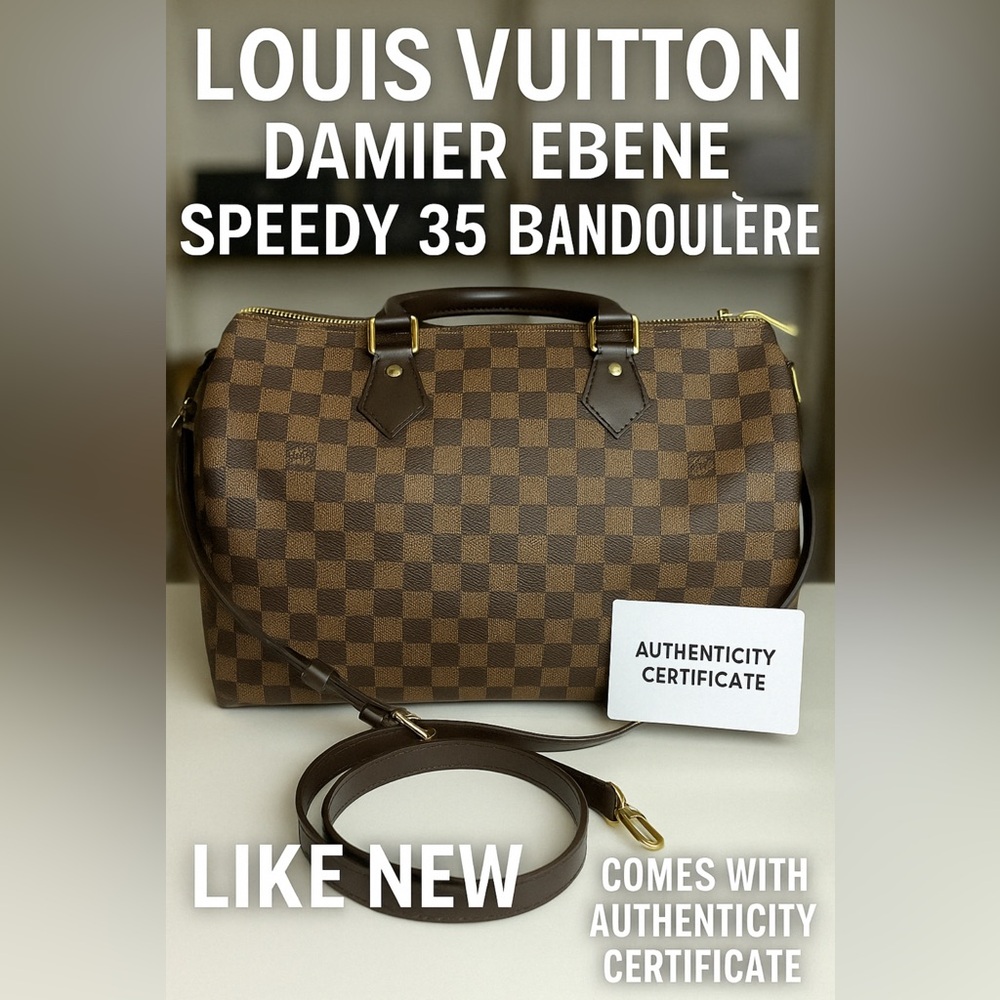 Louis Vuitton Damier Ebene Speedy 35 Bandoulière LIKE NEW, with COA included